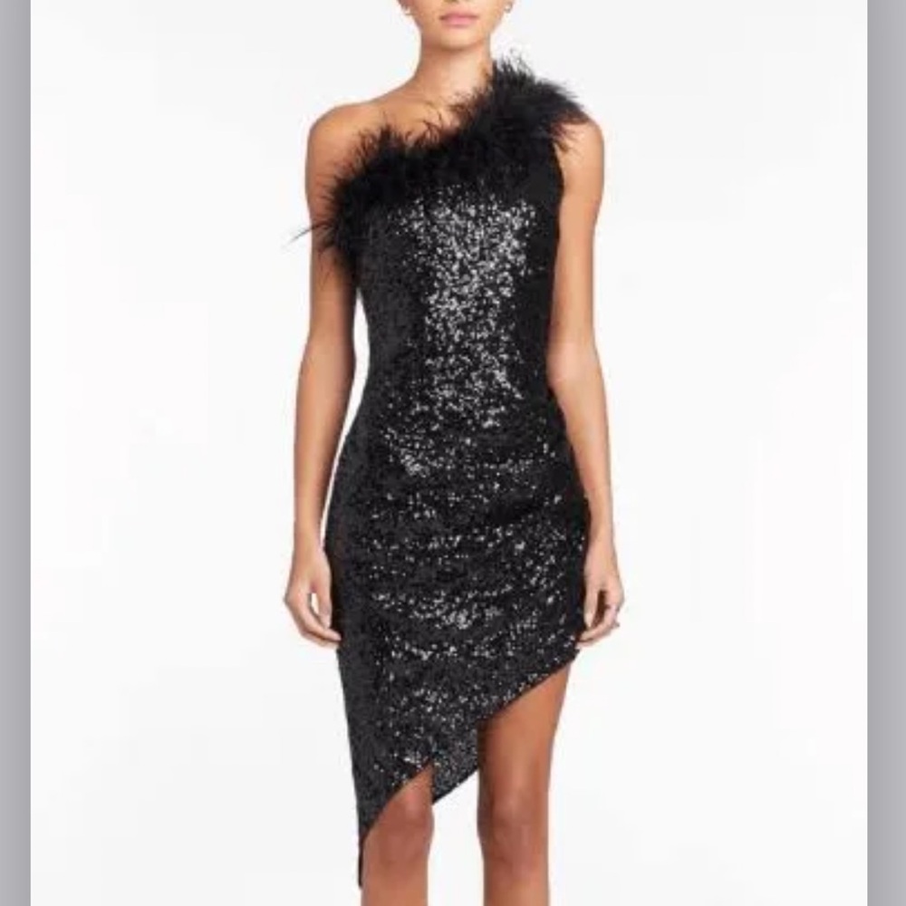 Amanda Uprichard Kieran Sequined Dress in black